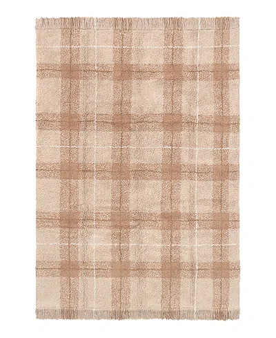 Lorena Canals Wouf Wouf Washable Rug Tartan Rose 2'11x3'11 Area Rug In Neutral