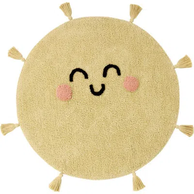 Lorena Canals You're My Sunshine Washable Cotton Blend Rug In Yellow