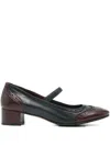 Lorena Paggi Brogue-detail Mary Jane Pumps In Brown