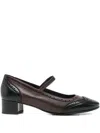Lorena Paggi Leather Brogue Pumps In Black