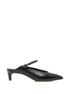 Lorena Paggi Pointed-toe Leather Pumps In Black