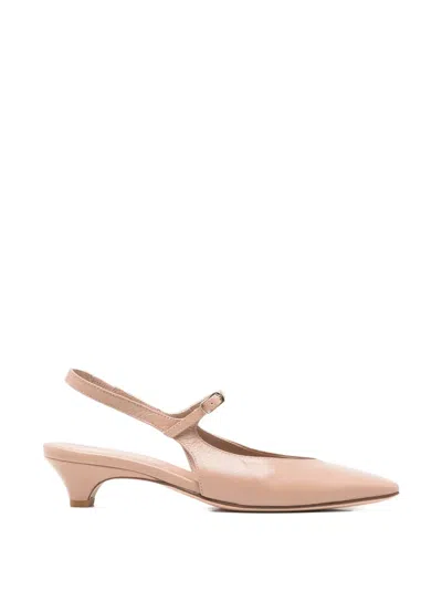 Lorena Paggi Slingback Leather Pumps In Gold