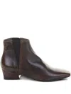 Lorena Paggi Chelsea-boots Mit Eckiger Kappe In Brown