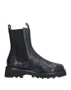 Lorena Paggi Woman Ankle Boots Navy Size 11 Leather In Navy