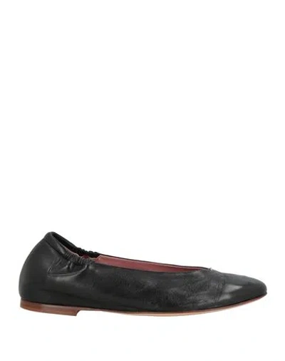 Lorena Paggi Woman Ballet Flats Black Size 11 Leather