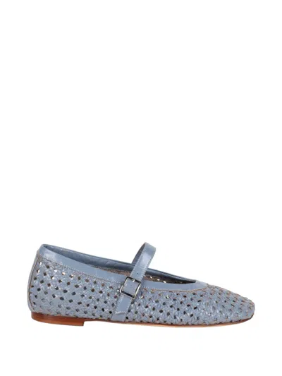 Lorena Paggi Woven Buckle-fastening Flat Pumps In Multi