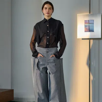 Lorena Saravia Blue Josefina Pants Denim