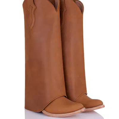 Lorena Saravia Women's Gold Ranch Cowboy Boot In Brown