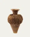 Lorene Cavagna Ceramique Fractal Stoneware Vase, 14" In Kak1