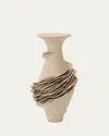 Lorene Cavagna Ceramique Phi Stoneware Vase, 15" In Kbm2