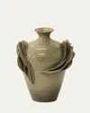 Lorene Cavagna Ceramique Rumeur Stoneware Vase, 8" In Verv