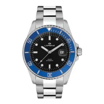 Pre-owned Lorenz Automatic Mens Wristwatch  026959ee Stainless Steel Black Sub 100mt