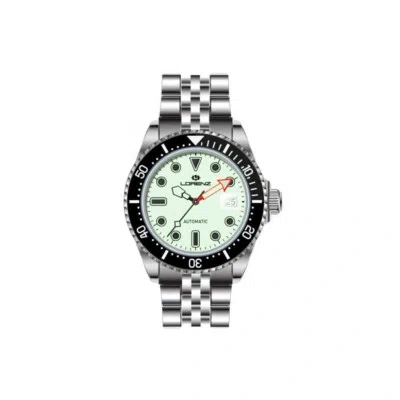 Pre-owned Lorenz Automatic Mens Wristwatch  26148dd Stainless Steel White Sub 100mt