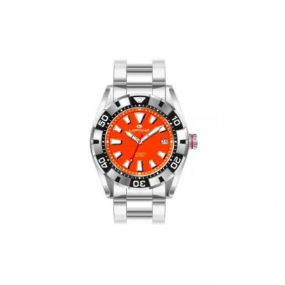 Pre-owned Lorenz Automatic Mens Wristwatch  26170cc Stainless Steel Orange Sub 100mt