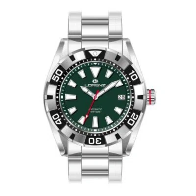 Pre-owned Lorenz Automatic Mens Wristwatch  26170dd Stainless Steel Green Sub 100mt