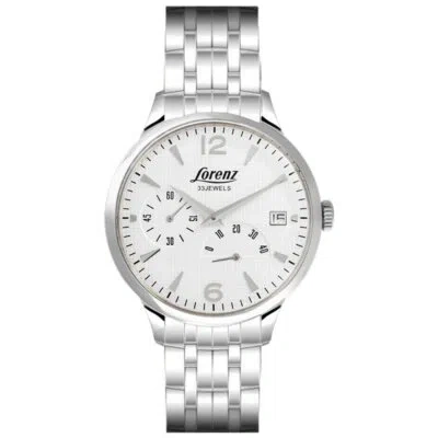 Pre-owned Lorenz Automatic Mens Wristwatch  30160aa Stainless Steel White