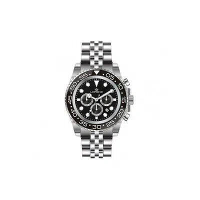 Pre-owned Lorenz Mens Wristwatch  26167aa Chrono Stainless Steel Black