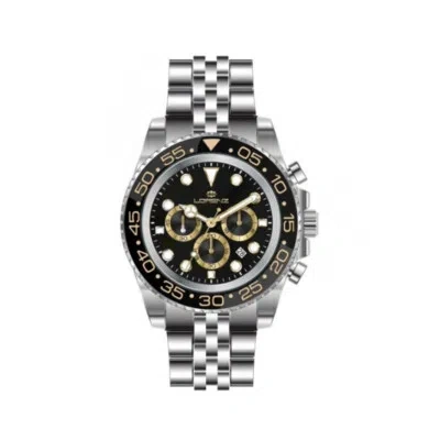 Pre-owned Lorenz Mens Wristwatch  26167cc Chrono Stainless Steel Black