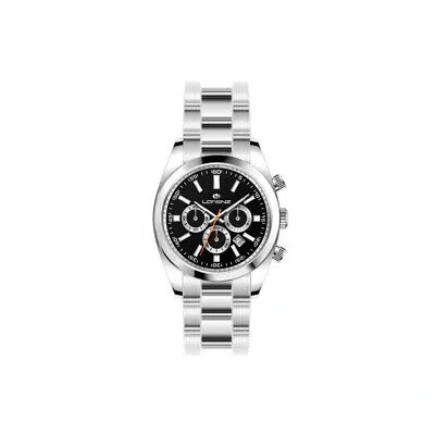 Pre-owned Lorenz Mens Wristwatch  26209bb Chrono Stainless Steel Black Sub 100mt
