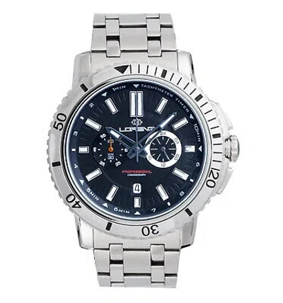 Pre-owned Lorenz Mens Wristwatch  Navisport 26893aa Chrono Stainless Steel Black Sub 100mt