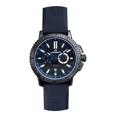 Pre-owned Lorenz Mens Wristwatch  Navisport 26893ee Chrono Silicone Black Sub 100mt