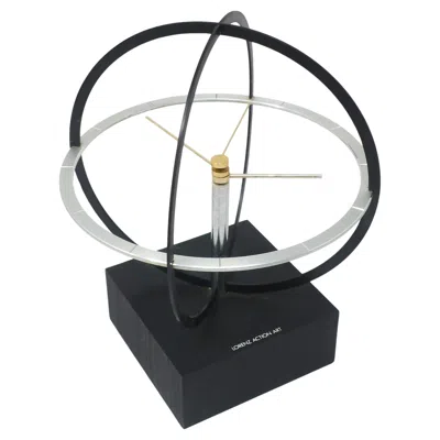 Pre-owned Lorenz Vintage 1980s  Action Art Table/wall Clock In Black