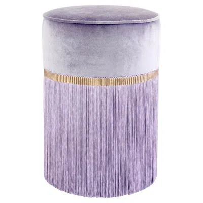Pre-owned Lorenza Bozzoli Design Decò Couture Geometric Purple Ottoman