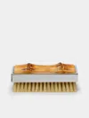 Lorenzi Milano Bamboo Nail Brush  Abask Luxury Gift In  Tan