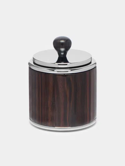 Lorenzi Milano Ebony Lidded Jar In Brown