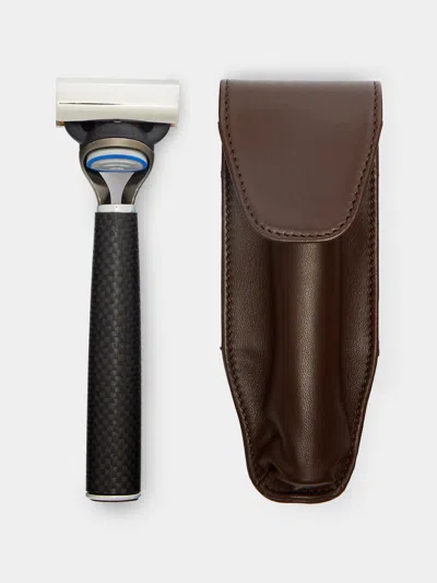 Lorenzi Milano Leather Razor  Abask Luxury Gift In Black
