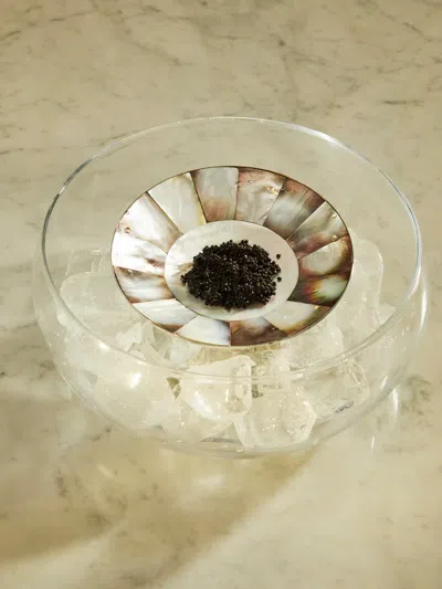 Lorenzi Milano Mother-of-pearl Large Caviar Set In Transparent