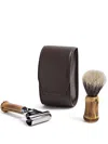 Lorenzi Milano Toilet Shaving Set In Brown