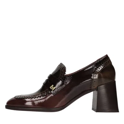 Lorenzo Mari Flat Shoes In Burgundy