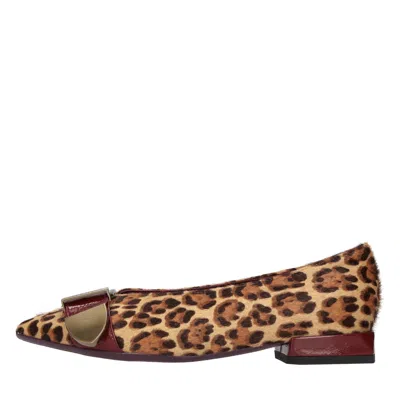 Lorenzo Mari Flat Shoes In Animal Print