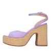 Lorenzo Mari Sandals Lilac In Lilla Chiari E Naturali