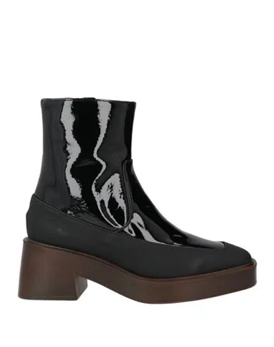 Lorenzo Mari Woman Ankle Boots Black Size 10 Rubber