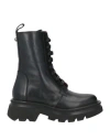 Lorenzo Mari Woman Ankle Boots Black Size 5 Calfskin In Black