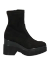 Lorenzo Mari Woman Ankle Boots Black Size 7 Textile Fibers