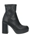 Lorenzo Mari Woman Ankle Boots Black Size 8 Soft Leather
