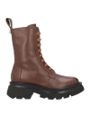 Lorenzo Mari Woman Ankle Boots Brown Size 6 Calfskin