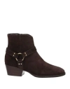 Lorenzo Mari Woman Ankle Boots Dark Brown Size 10 Soft Leather