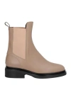 Lorenzo Mari Woman Ankle Boots Light Brown Size 10 Calfskin In Beige