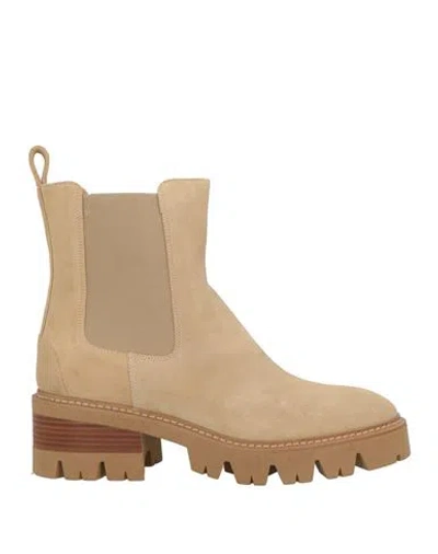 Lorenzo Mari Woman Ankle Boots Sand Size 11 Leather