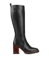 Lorenzo Mari Woman Boot Black Size 10 Leather In Black