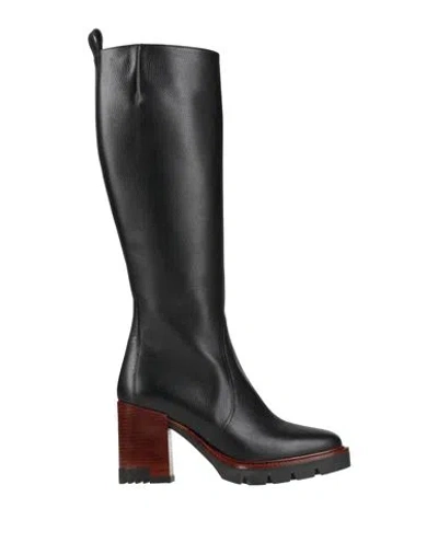 Lorenzo Mari Woman Boot Black Size 10 Leather