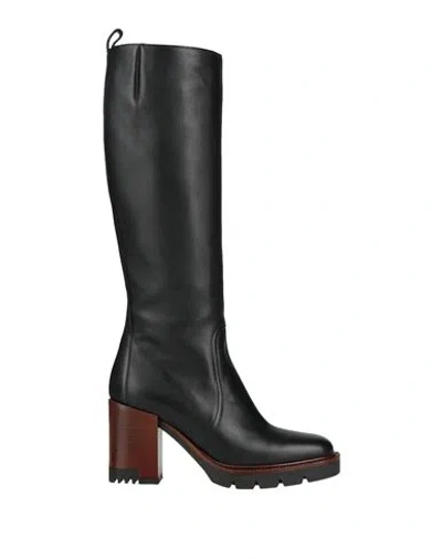 Lorenzo Mari Woman Boot Black Size 8 Leather