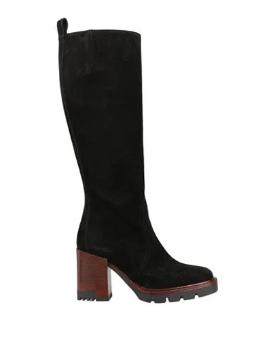 Lorenzo Mari Woman Boot Black Size 8 Soft Leather