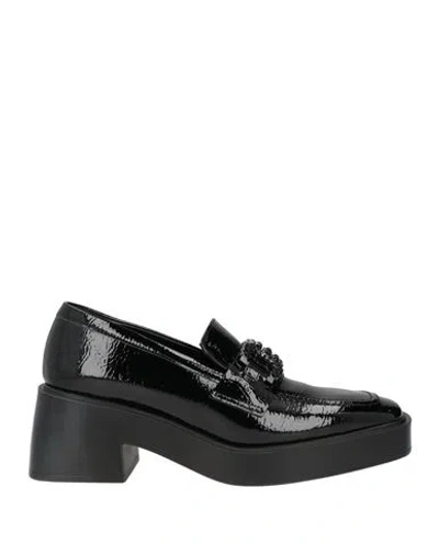 Lorenzo Mari Woman Loafers Black Size 7 Rubber
