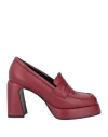 Lorenzo Mari Woman Loafers Brick Size 6 Leather