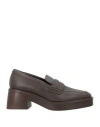 Lorenzo Mari Woman Loafers Dark Brown Size 6 Soft Leather